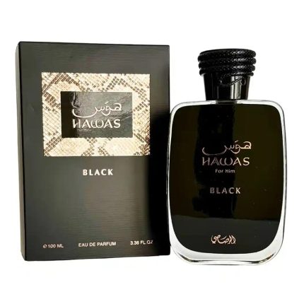 ادکلن هوس بلک فور هیم رصاصی Rasasi Hawas Black اماراتی حجم 100 میل